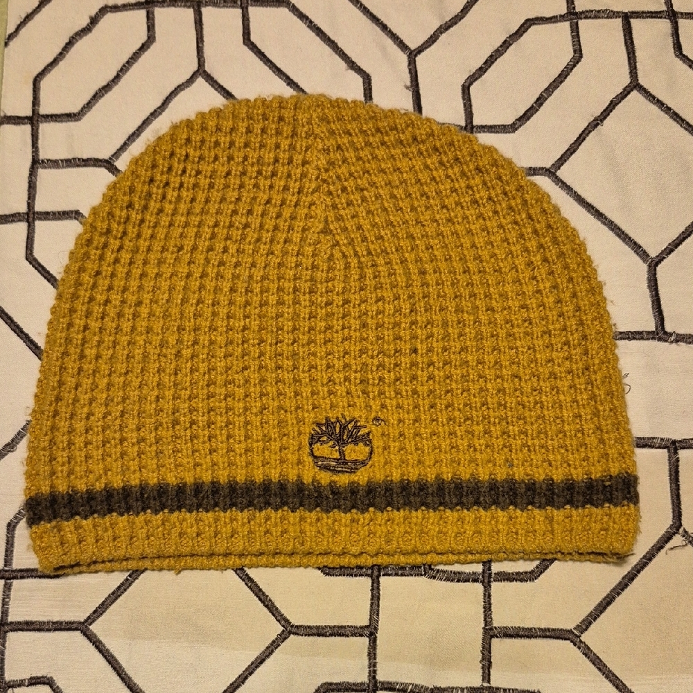 Timberland Mustard Yellow Knit Beanie